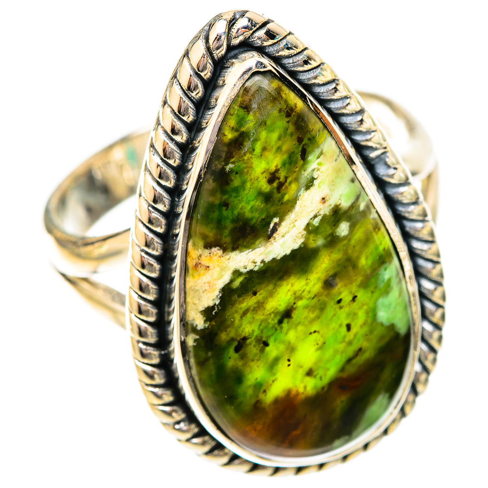 Australian Green Opal Rings handcrafted by Anasilvercos - RING120435 - Photo 2