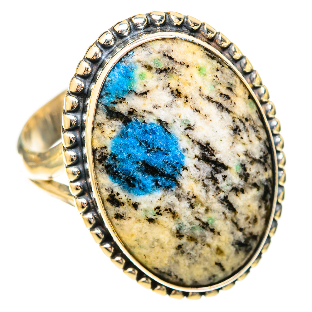 K2 Blue Azurite Rings handcrafted by Anasilvercos - RING120461 - Photo 2