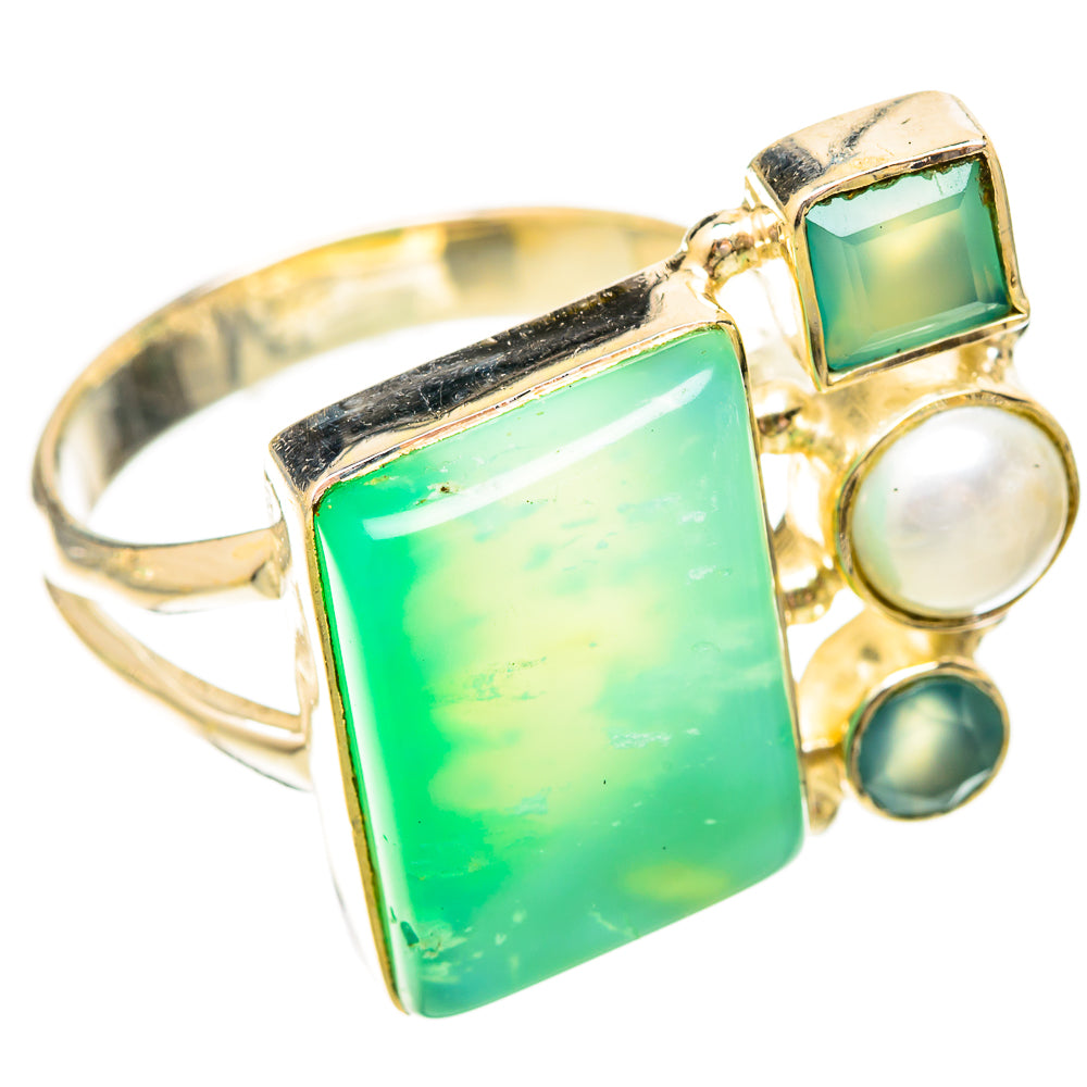 Chrysoprase Rings handcrafted by Anasilvercos - RING120468 - Photo 2