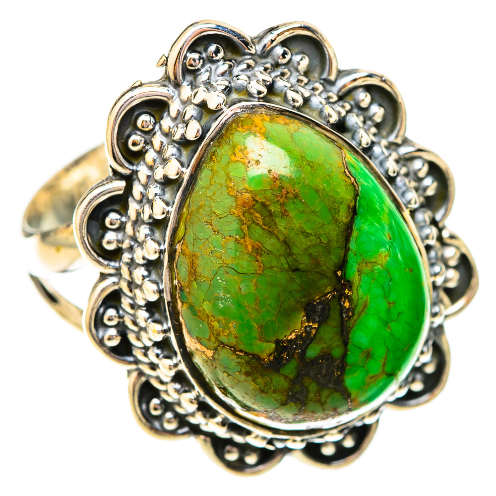Green Copper Composite Turquoise Rings handcrafted by Anasilvercos - RING120470 - Photo 2