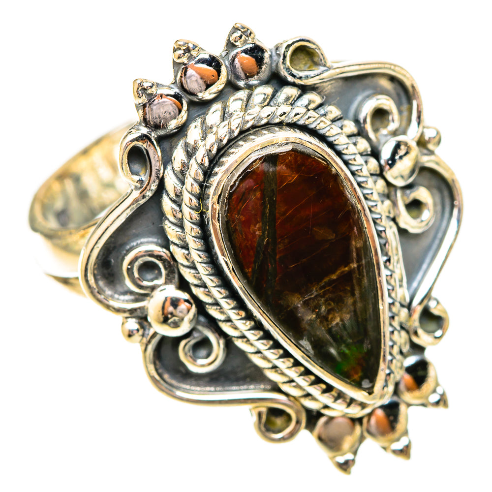 Ammolite Rings handcrafted by Anasilvercos - RING120495 - Photo 2