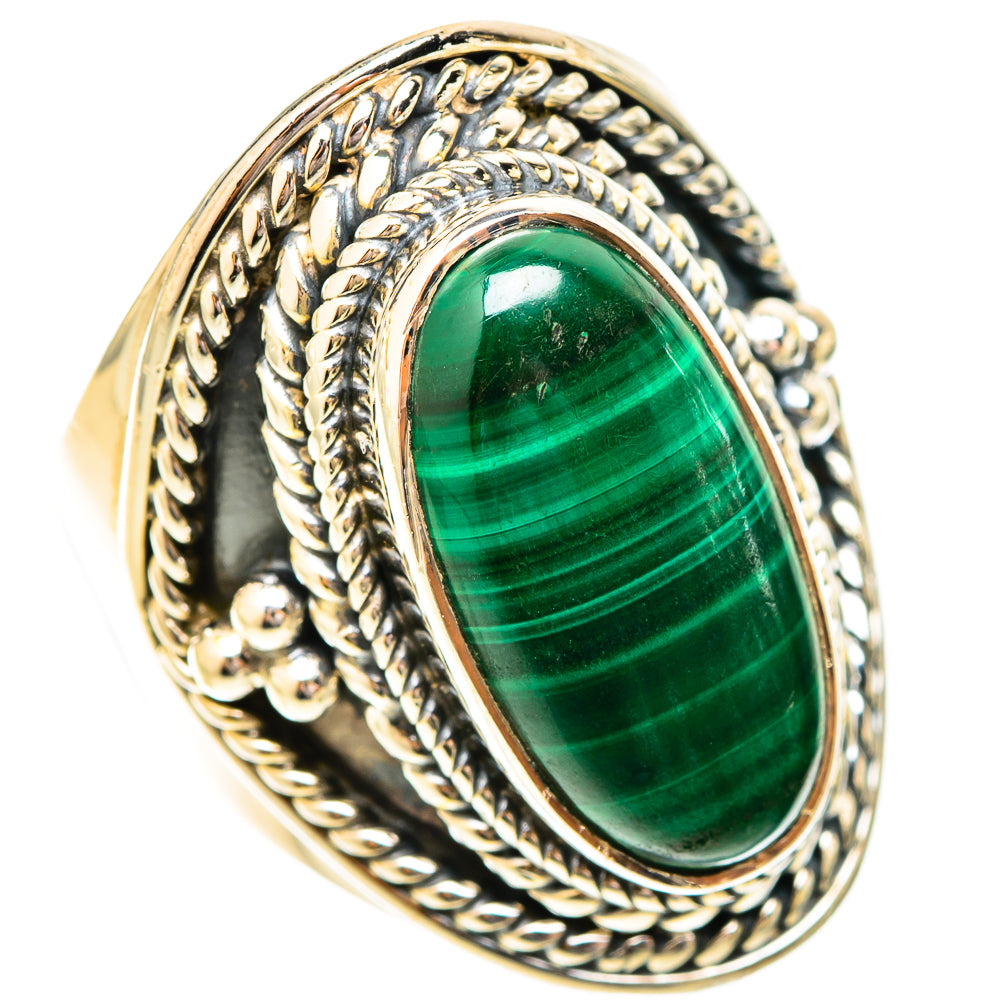 Malachite Rings handcrafted by Anasilvercos - RING120506 - Photo 2