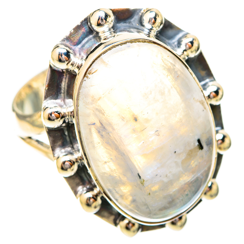 Rainbow Moonstone Rings handcrafted by Anasilvercos - RING120528 - Photo 2