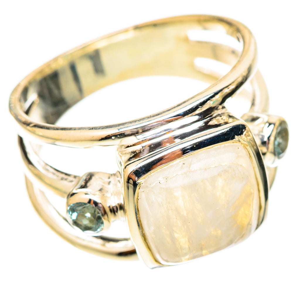 Rainbow Moonstone Rings handcrafted by Anasilvercos - RING120562 - Photo 2