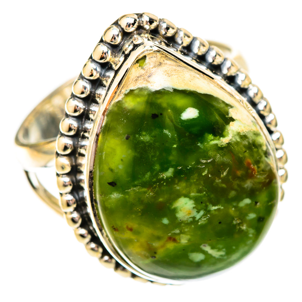 Australian Green Opal Rings handcrafted by Anasilvercos - RING120573 - Photo 2
