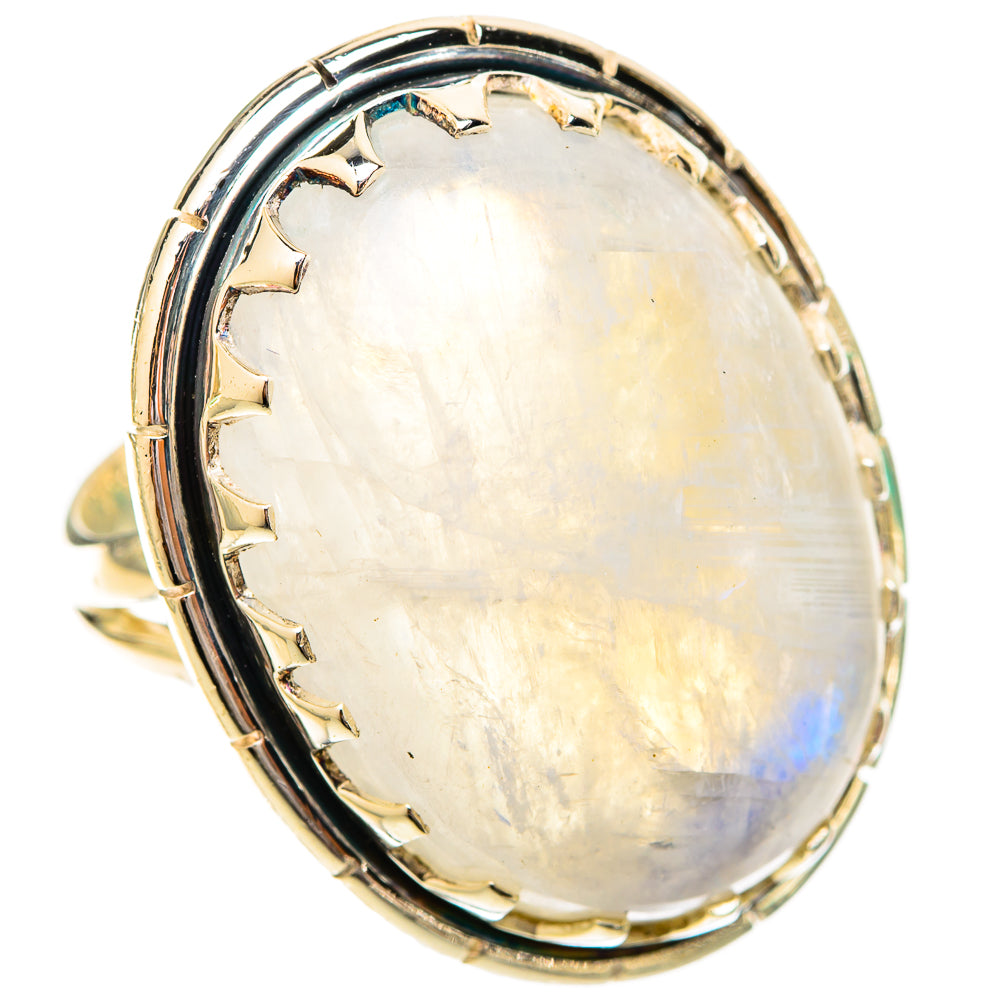 Rainbow Moonstone Rings handcrafted by Anasilvercos - RING120632 - Photo 2