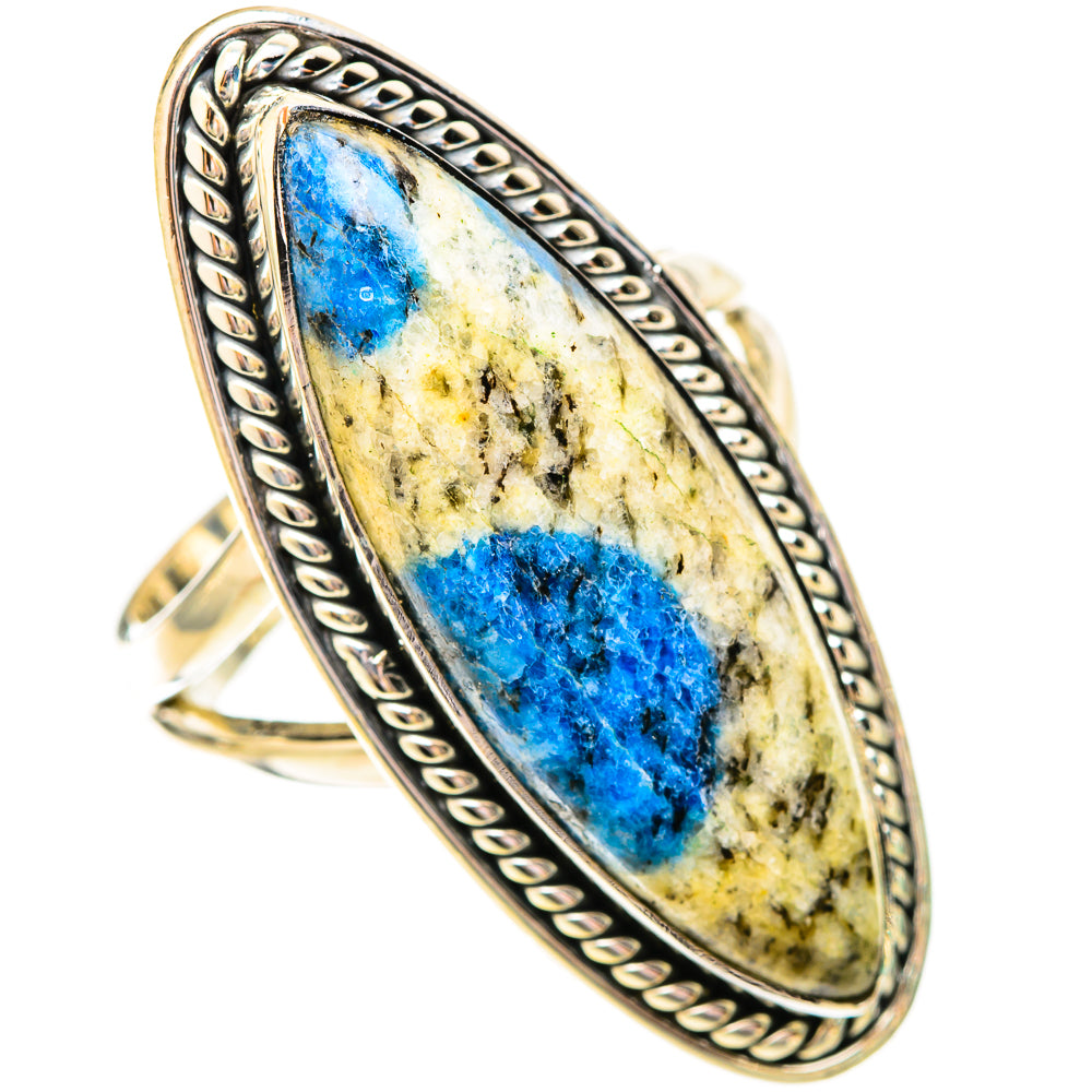 K2 Blue Azurite Rings handcrafted by Anasilvercos - RING120644 - Photo 2