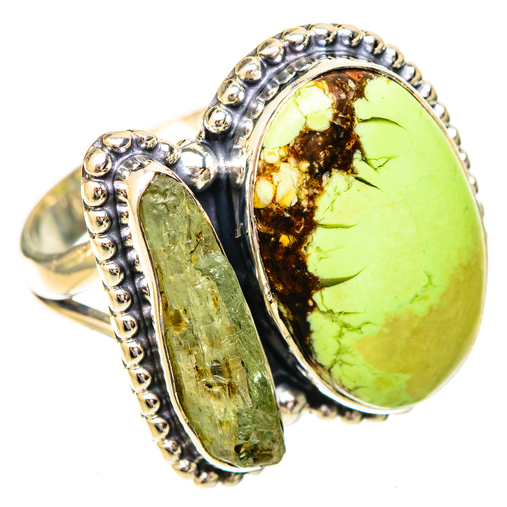 Lemon Chrysoprase Rings handcrafted by Anasilvercos - RING120654 - Photo 2