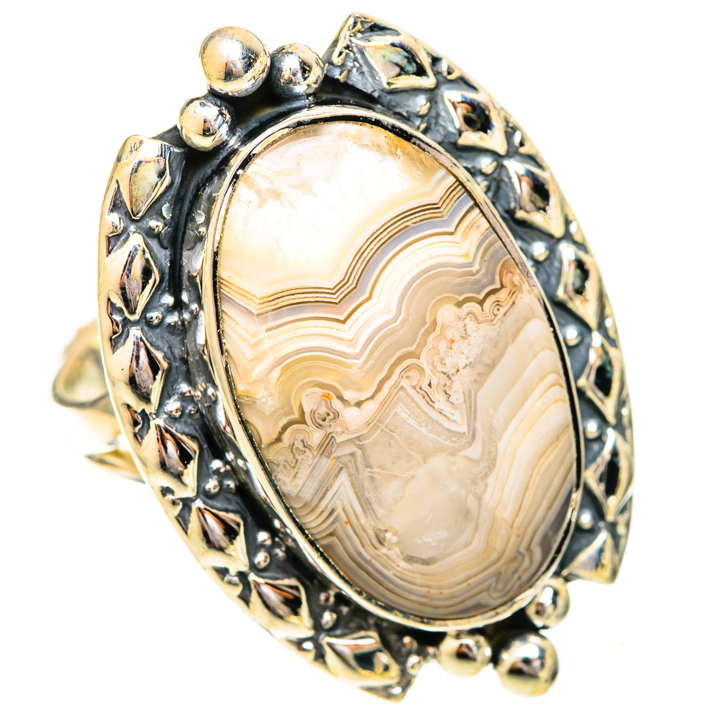 Laguna Lace Agate Rings handcrafted by Anasilvercos - RING120674 - Photo 2