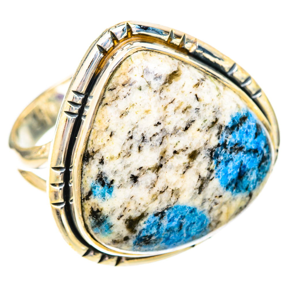 K2 Blue Azurite Rings handcrafted by Anasilvercos - RING120687 - Photo 2