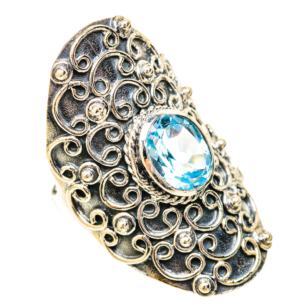 Blue Topaz Rings handcrafted by Anasilvercos - RING120689 - Photo 2