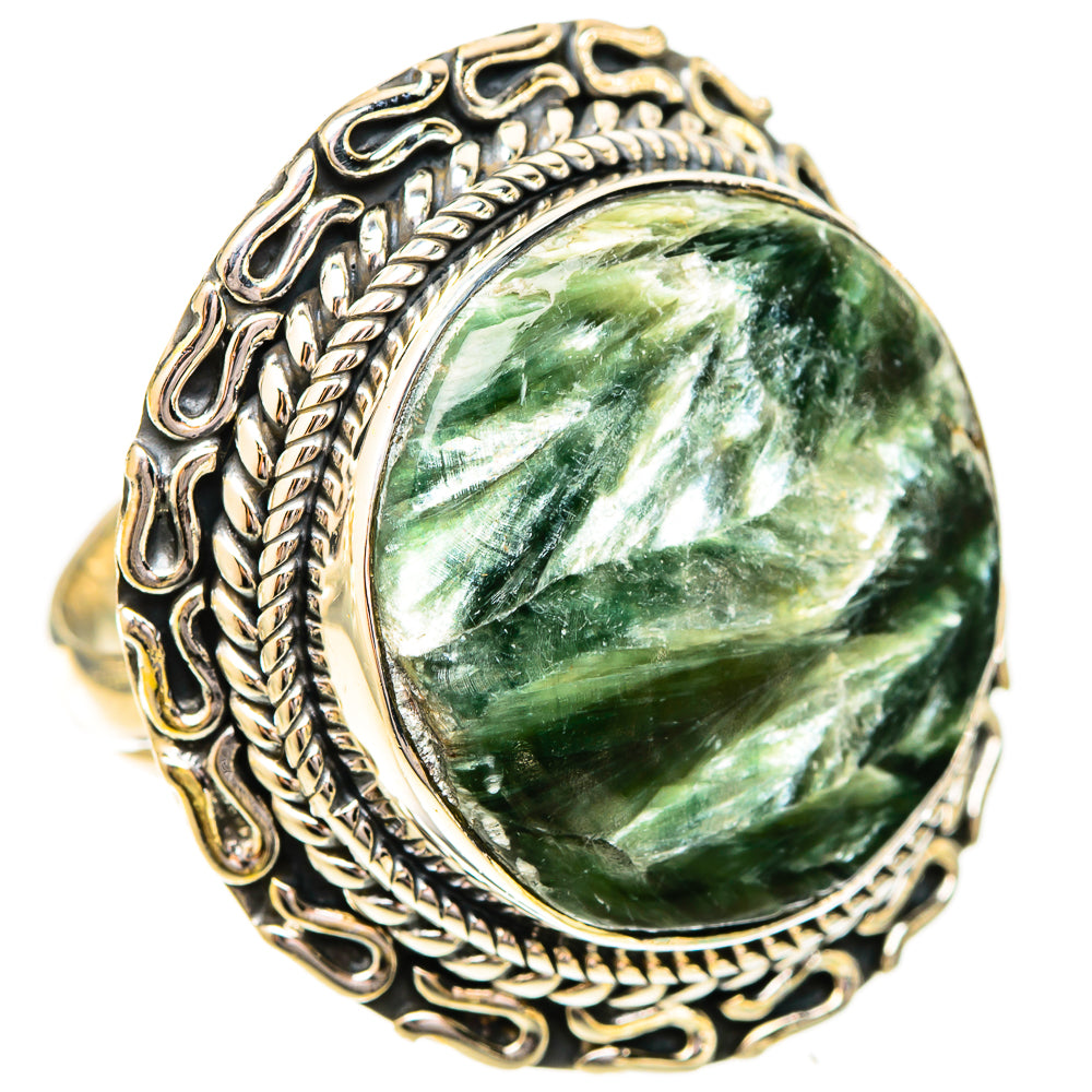 Seraphinite Rings handcrafted by Anasilvercos - RING120699 - Photo 2