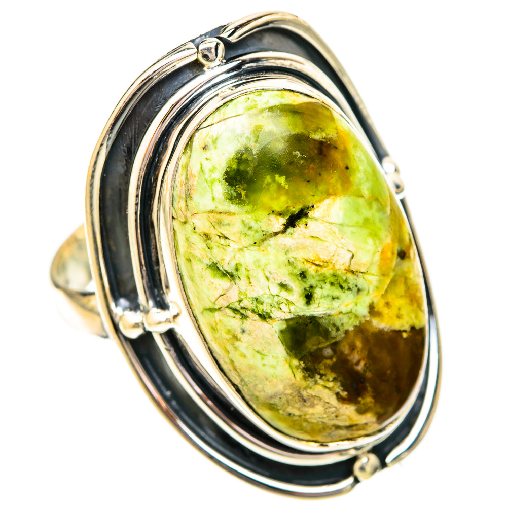 Australian Green Opal Rings handcrafted by Anasilvercos - RING120701 - Photo 2