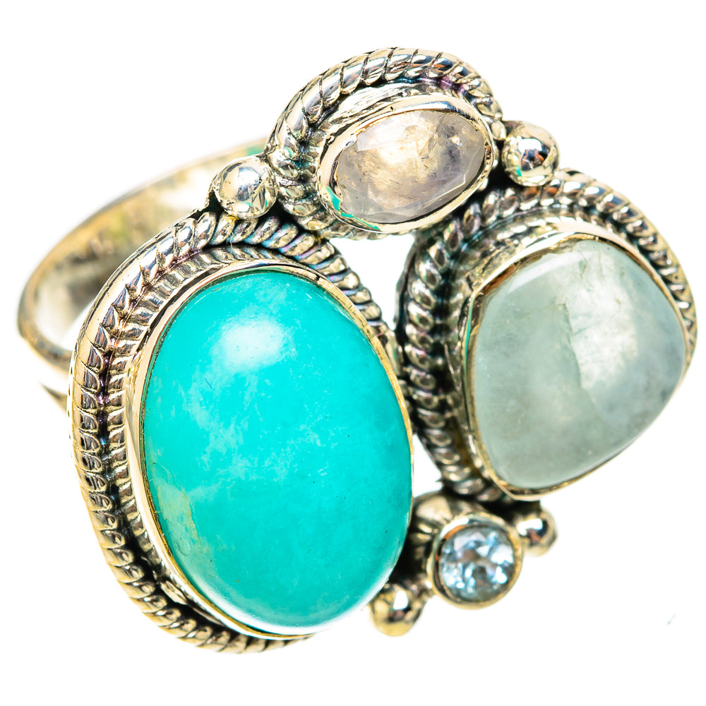 Amazonite Rings handcrafted by Anasilvercos - RING120729 - Photo 2