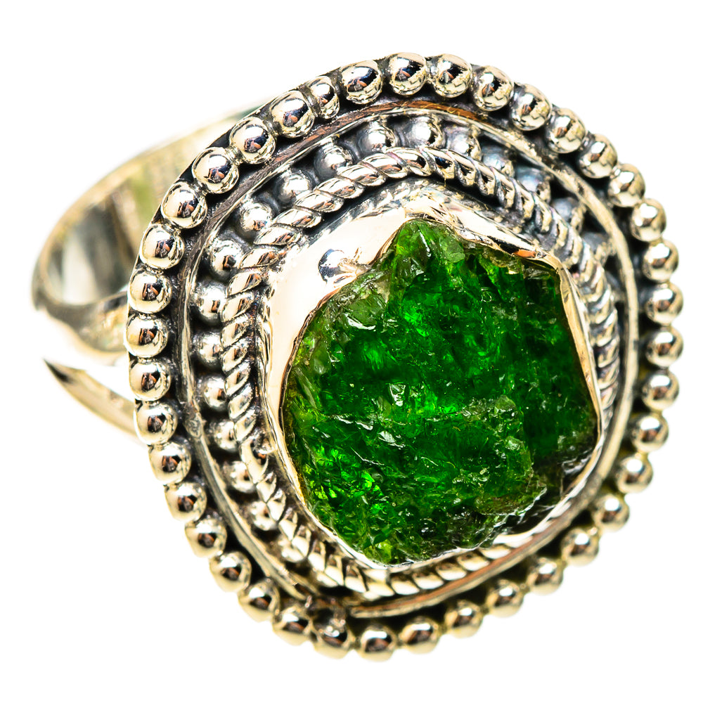 Chrome Diopside Rings handcrafted by Anasilvercos - RING120734 - Photo 2