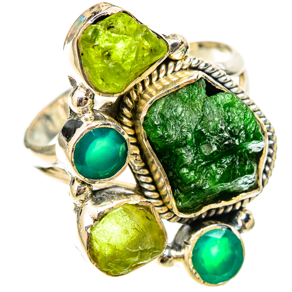Chrome Diopside Rings handcrafted by Anasilvercos - RING120766 - Photo 2