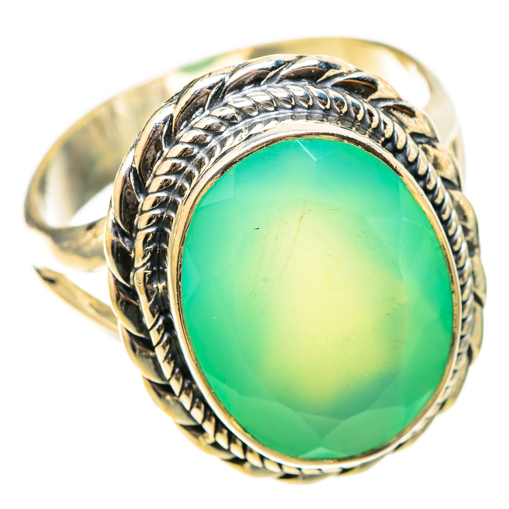 Aqua Chalcedony Rings handcrafted by Anasilvercos - RING120798 - Photo 2