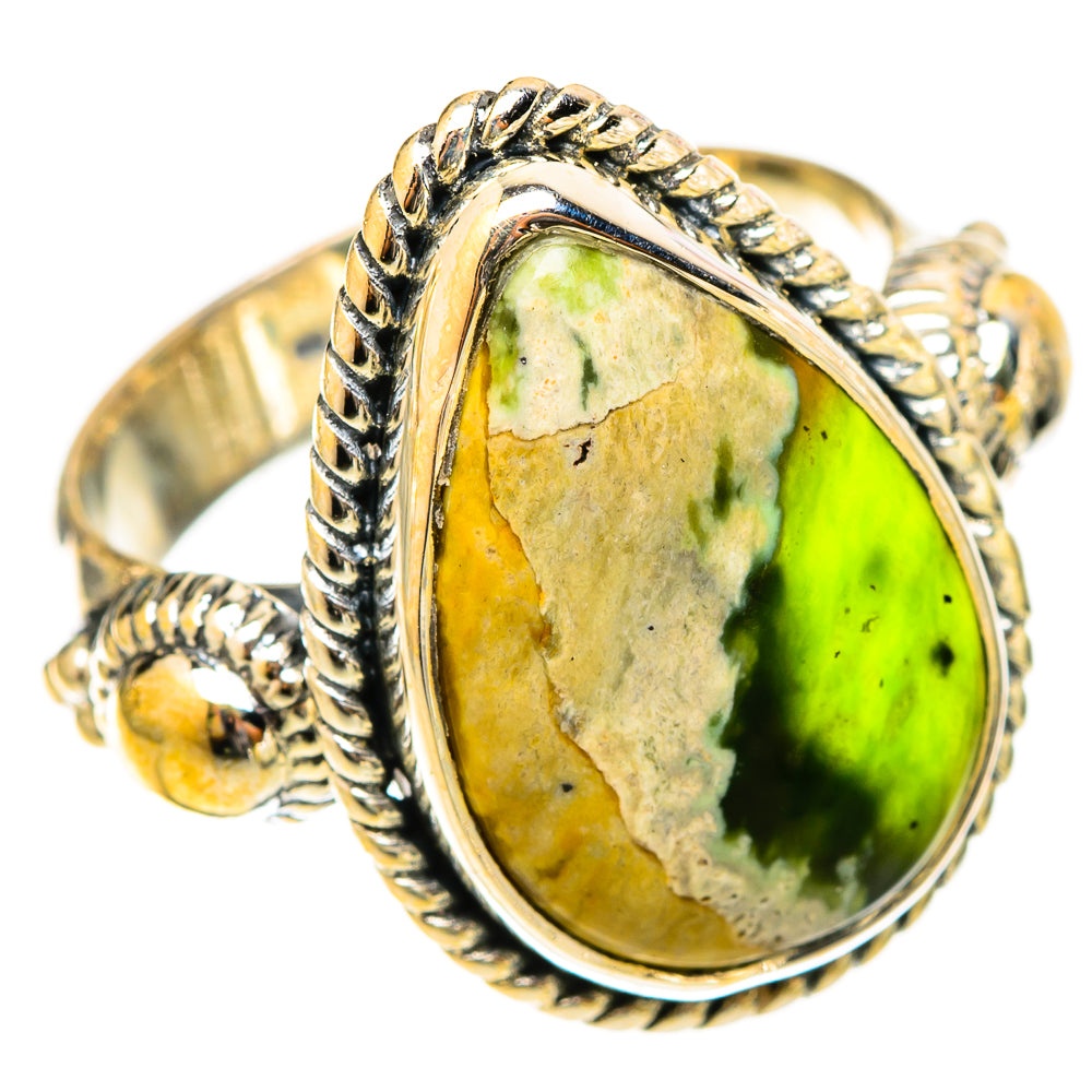 Australian Green Opal Rings handcrafted by Anasilvercos - RING120800 - Photo 2