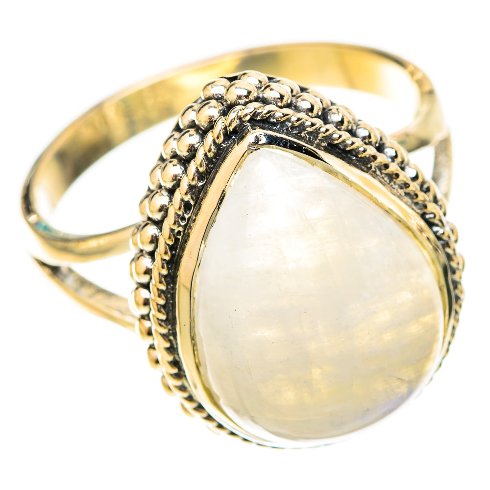 Rainbow Moonstone Rings handcrafted by Anasilvercos - RING120816 - Photo 2