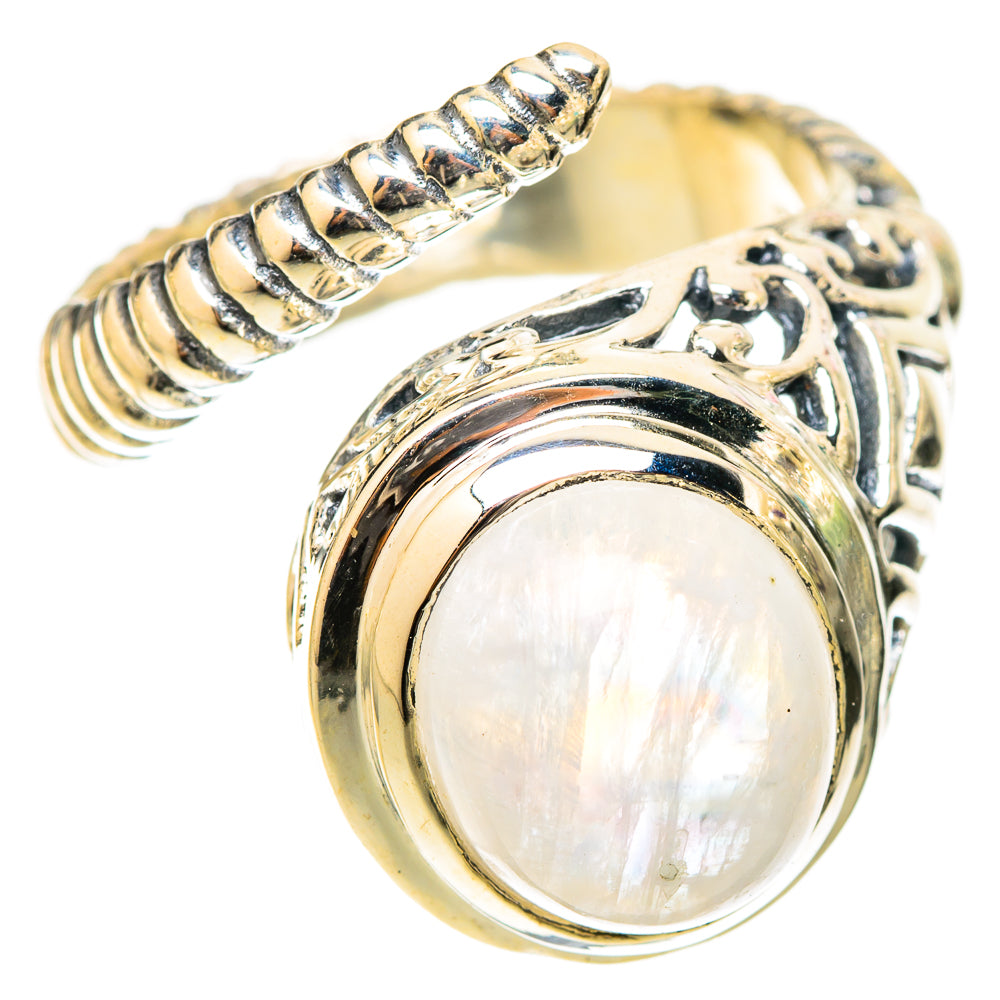 Rainbow Moonstone Rings handcrafted by Anasilvercos - RING120817 - Photo 2