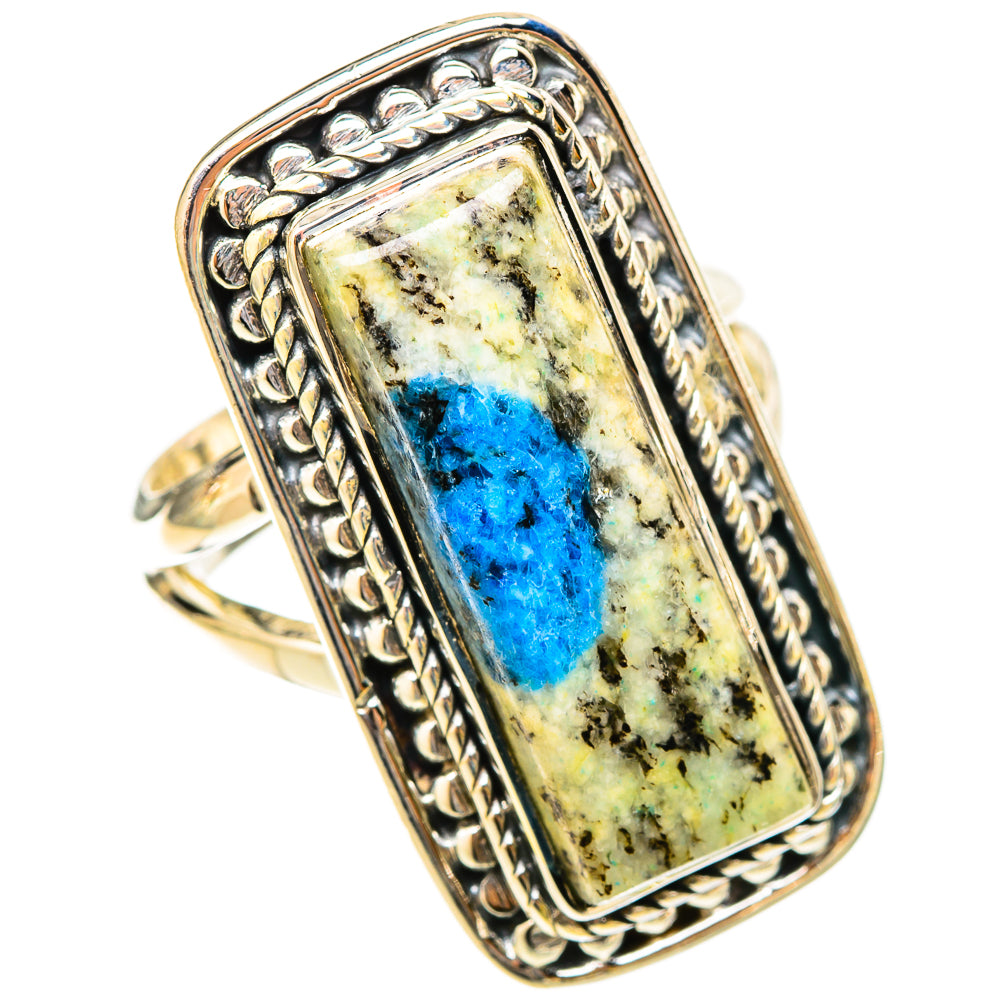 K2 Blue Azurite Rings handcrafted by Anasilvercos - RING120832 - Photo 2