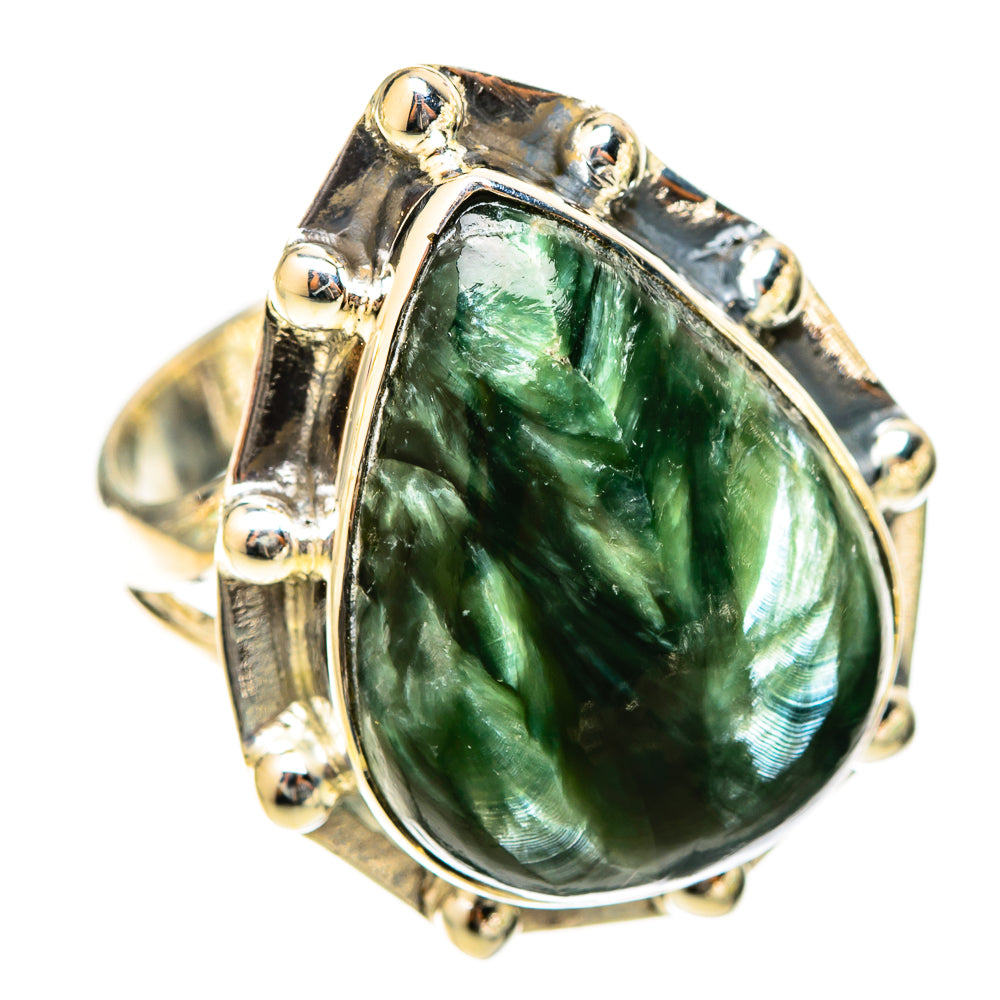 Seraphinite Rings handcrafted by Anasilvercos - RING120840 - Photo 2