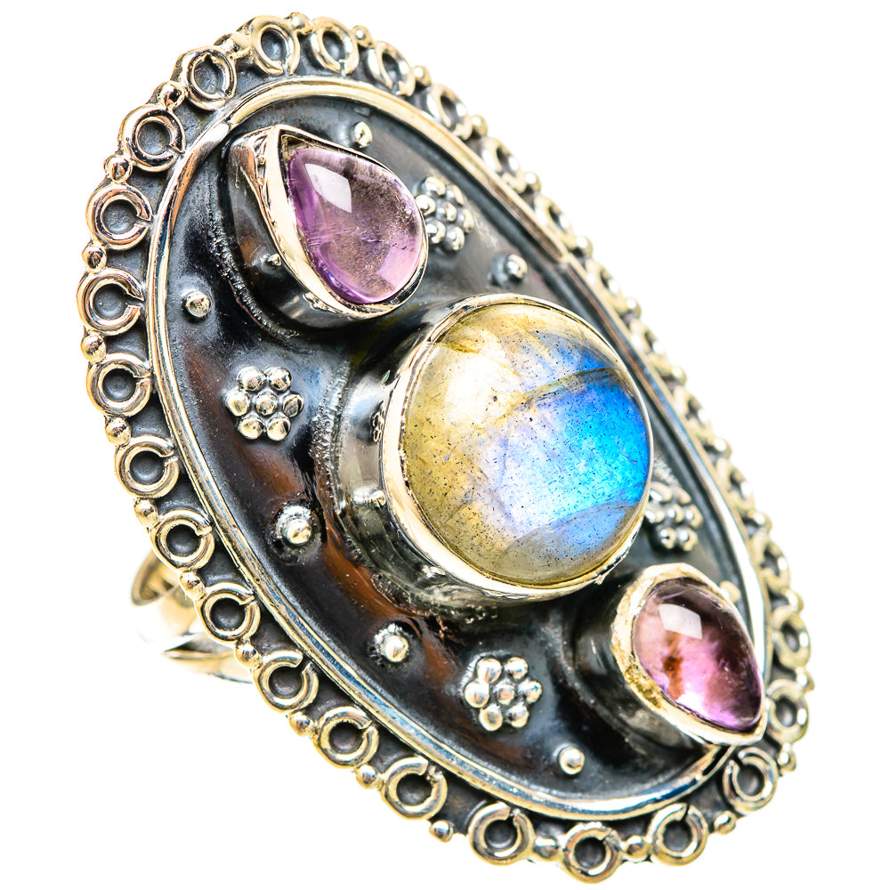 Labradorite Rings handcrafted by Anasilvercos - RING120876 - Photo 2