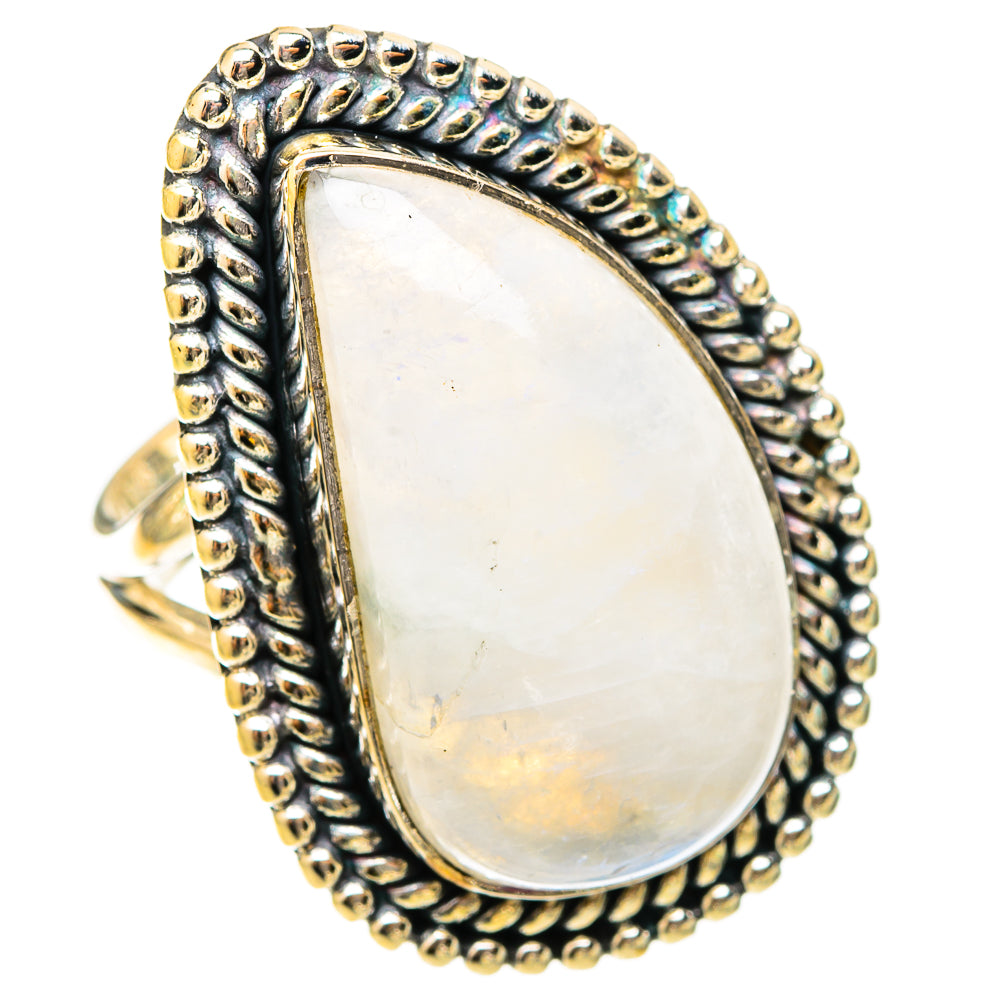Rainbow Moonstone Rings handcrafted by Anasilvercos - RING120926 - Photo 2