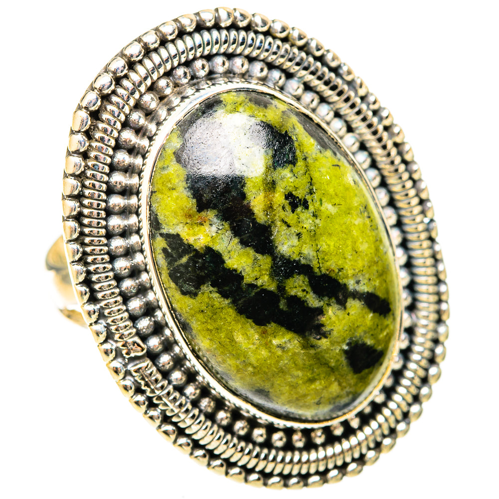 Serpentine Stone Rings handcrafted by Anasilvercos - RING120960 - Photo 2