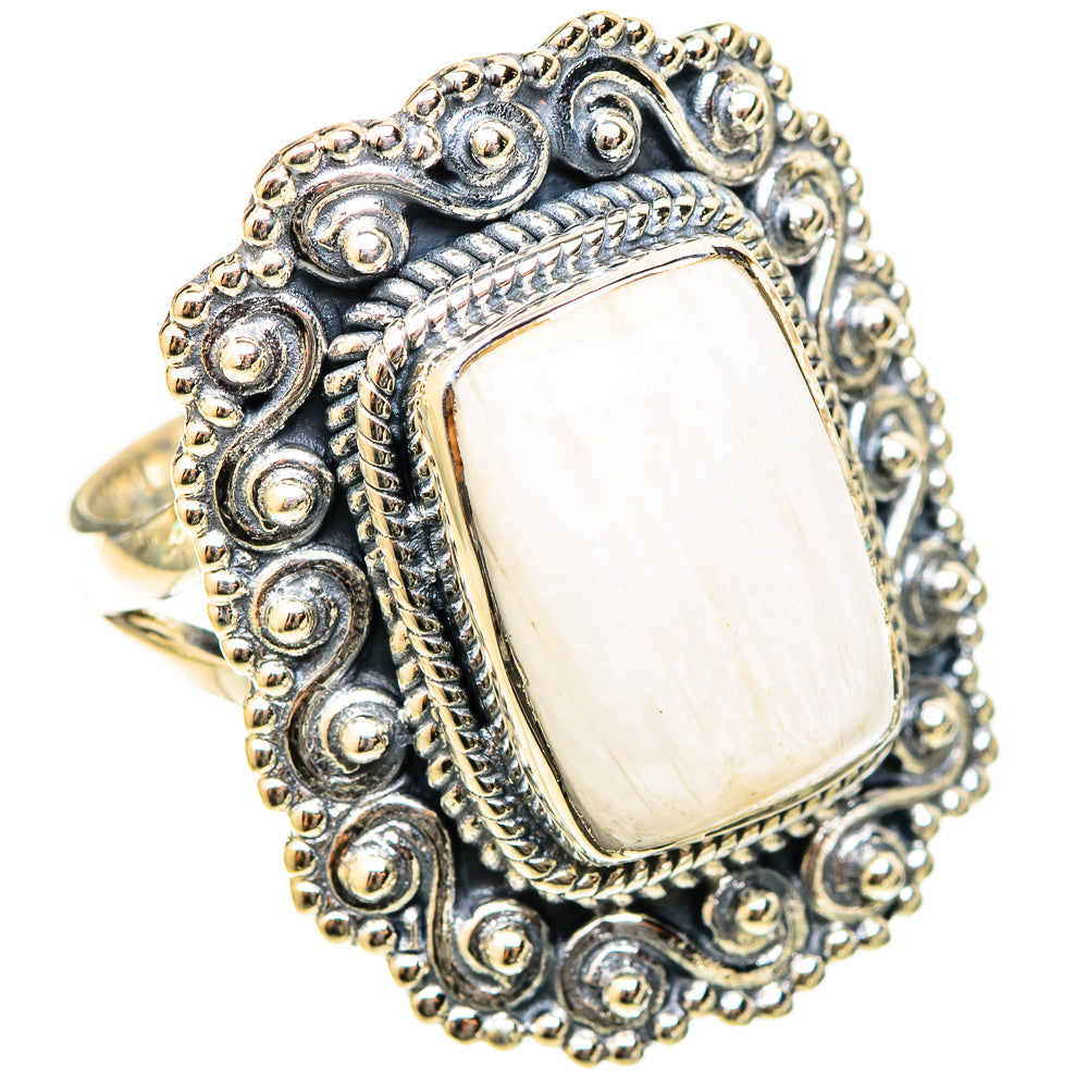 White Scolecite Rings handcrafted by Anasilvercos - RING120990 - Photo 2