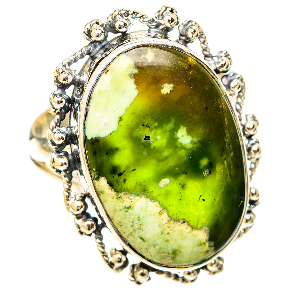 Australian Green Opal Rings handcrafted by Anasilvercos - RING121012 - Photo 2