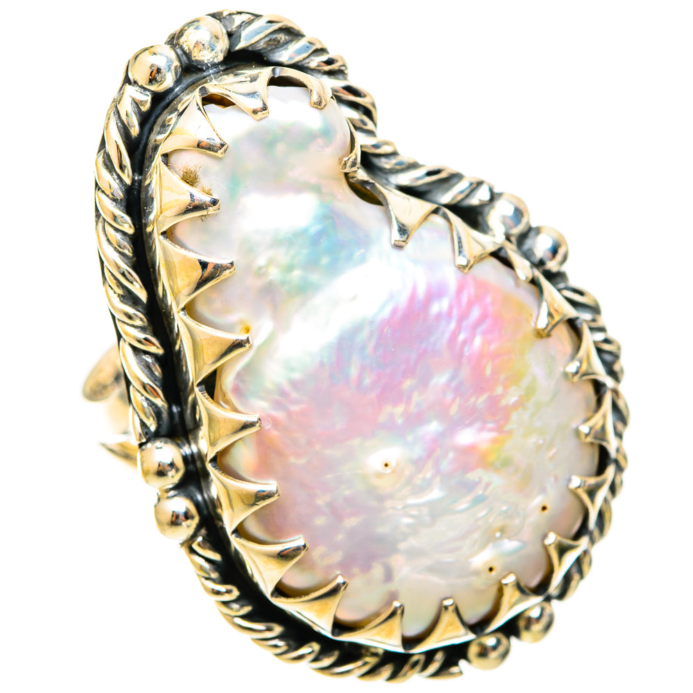 Mother Of Pearl Rings handcrafted by Anasilvercos - RING121026 - Photo 2