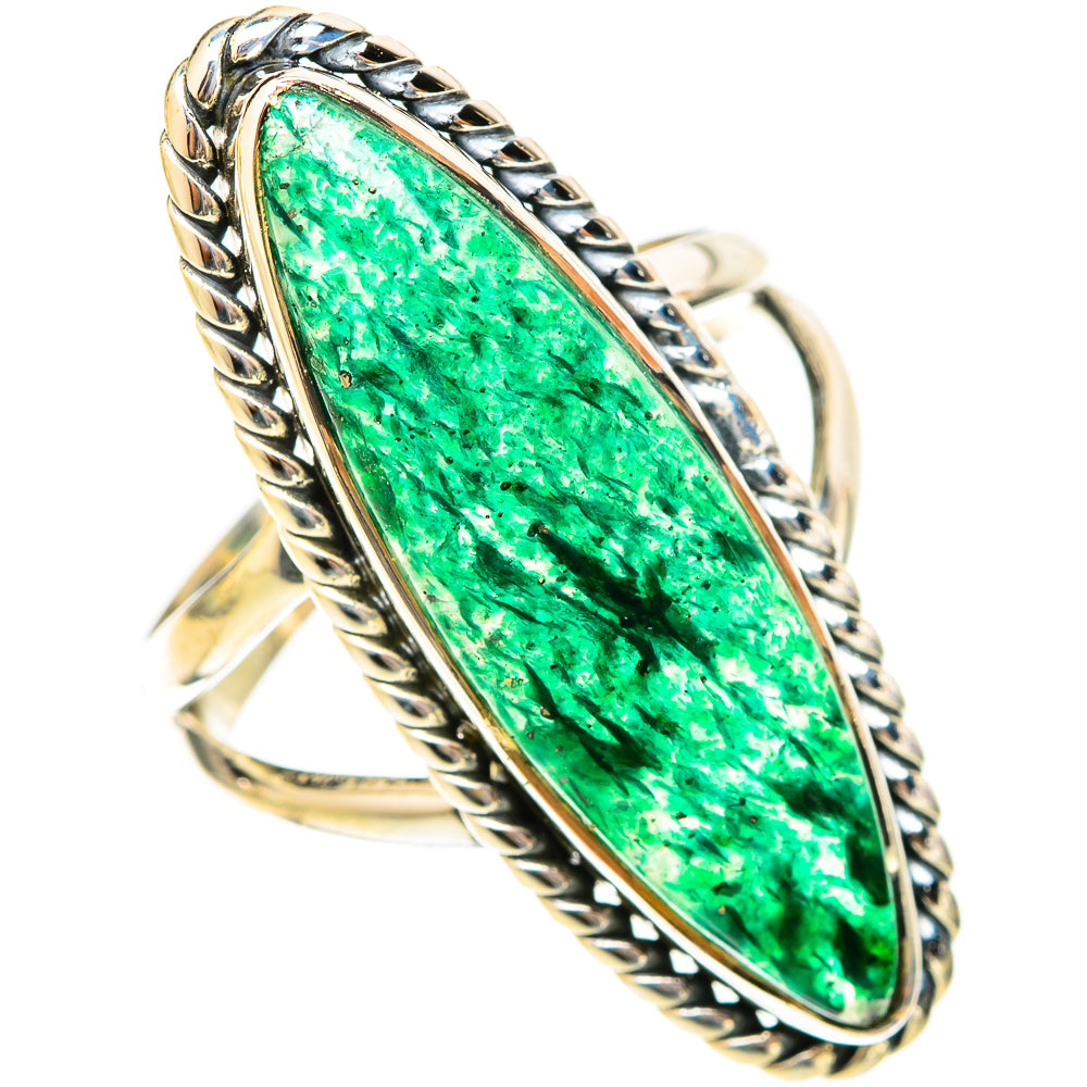 Green Aventurine Rings handcrafted by Anasilvercos - RING121027 - Photo 2