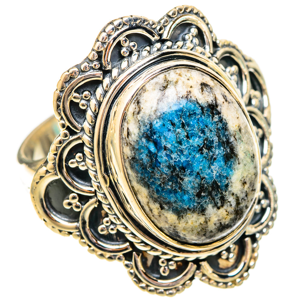 K2 Blue Azurite Rings handcrafted by Anasilvercos - RING121064 - Photo 2