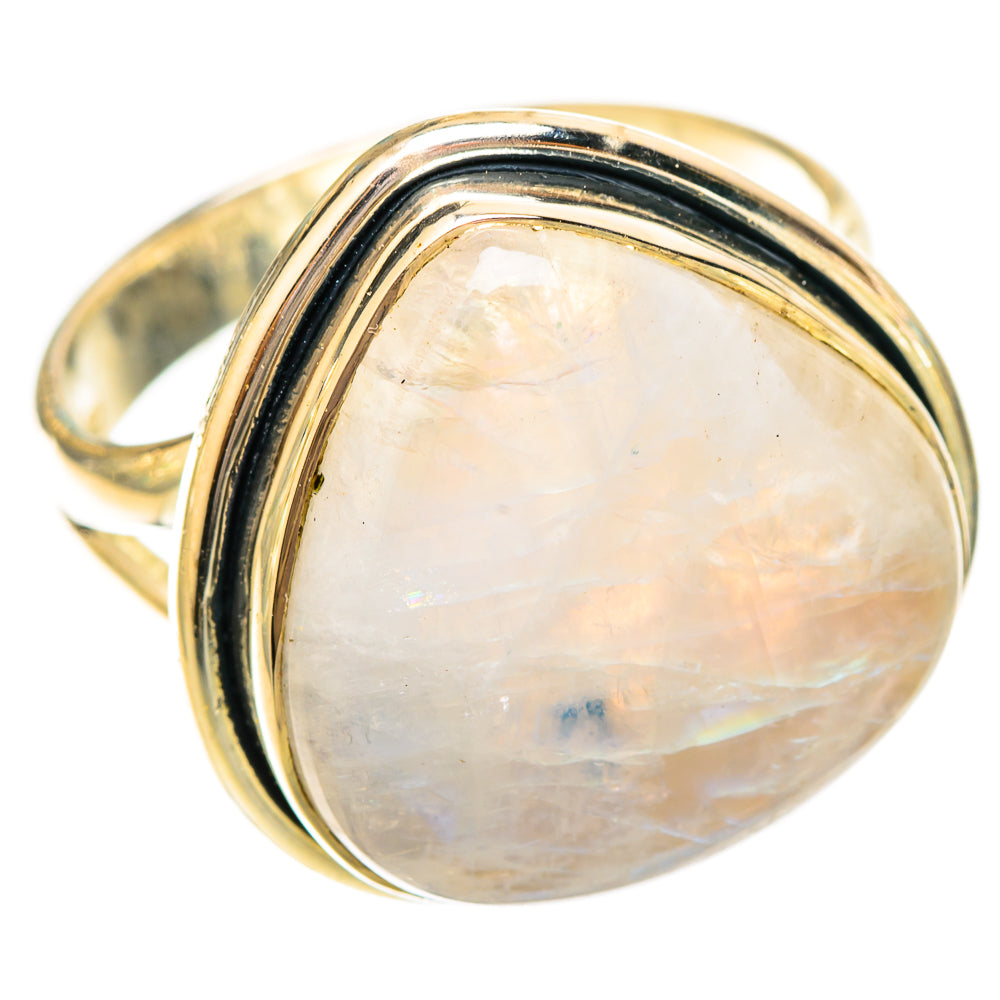 Rainbow Moonstone Rings handcrafted by Anasilvercos - RING121086 - Photo 2