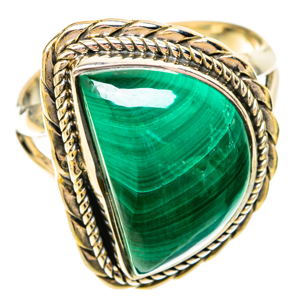 Malachite Rings handcrafted by Anasilvercos - RING121101 - Photo 2