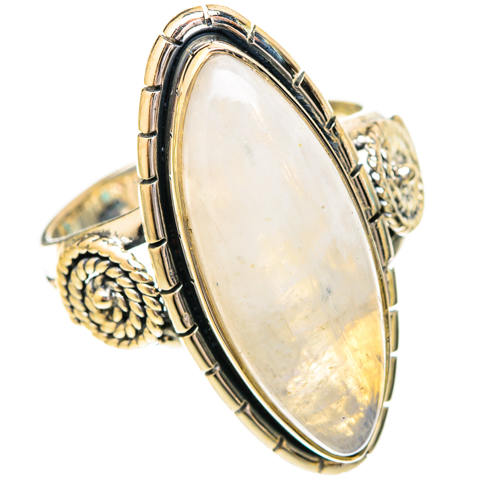 Rianbow Moonstone Rings handcrafted by Anasilvercos - RING121117 - Photo 2