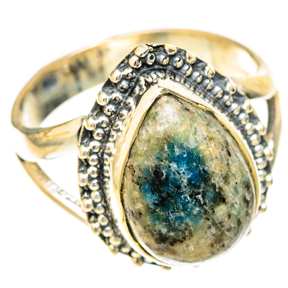 K2 Blue Azurite Rings handcrafted by Anasilvercos - RING121122 - Photo 2