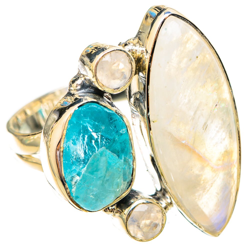 Rainbow Moonstone Rings handcrafted by Anasilvercos - RING121124 - Photo 2