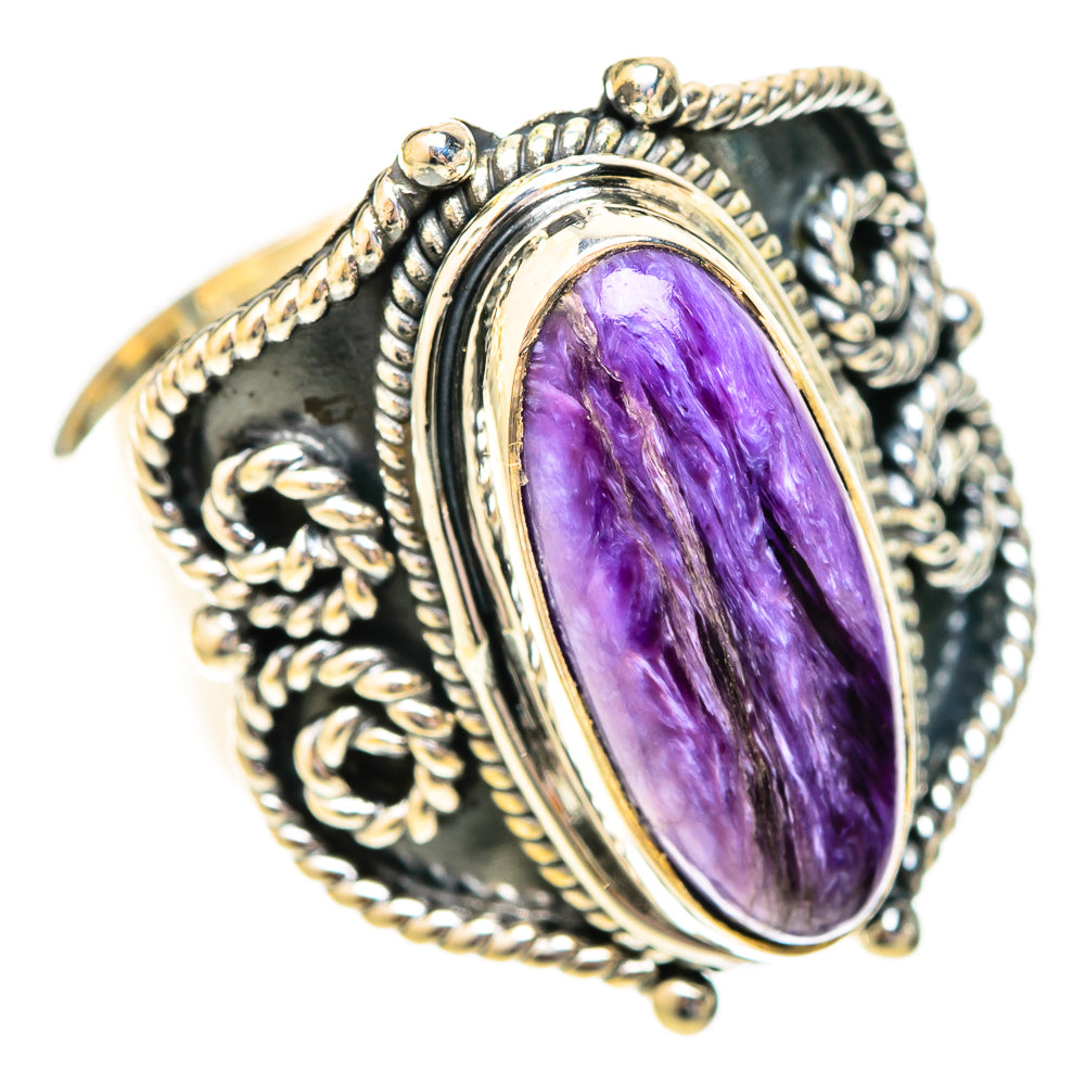 Charoite Rings handcrafted by Anasilvercos - RING121141 - Photo 2