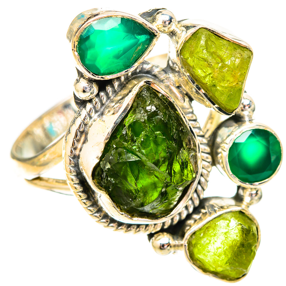 Chrome Diopside Rings handcrafted by Anasilvercos - RING121159 - Photo 2