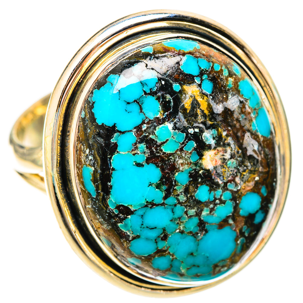 Tibetan Turquoise Rings handcrafted by Anasilvercos - RING121185 - Photo 2