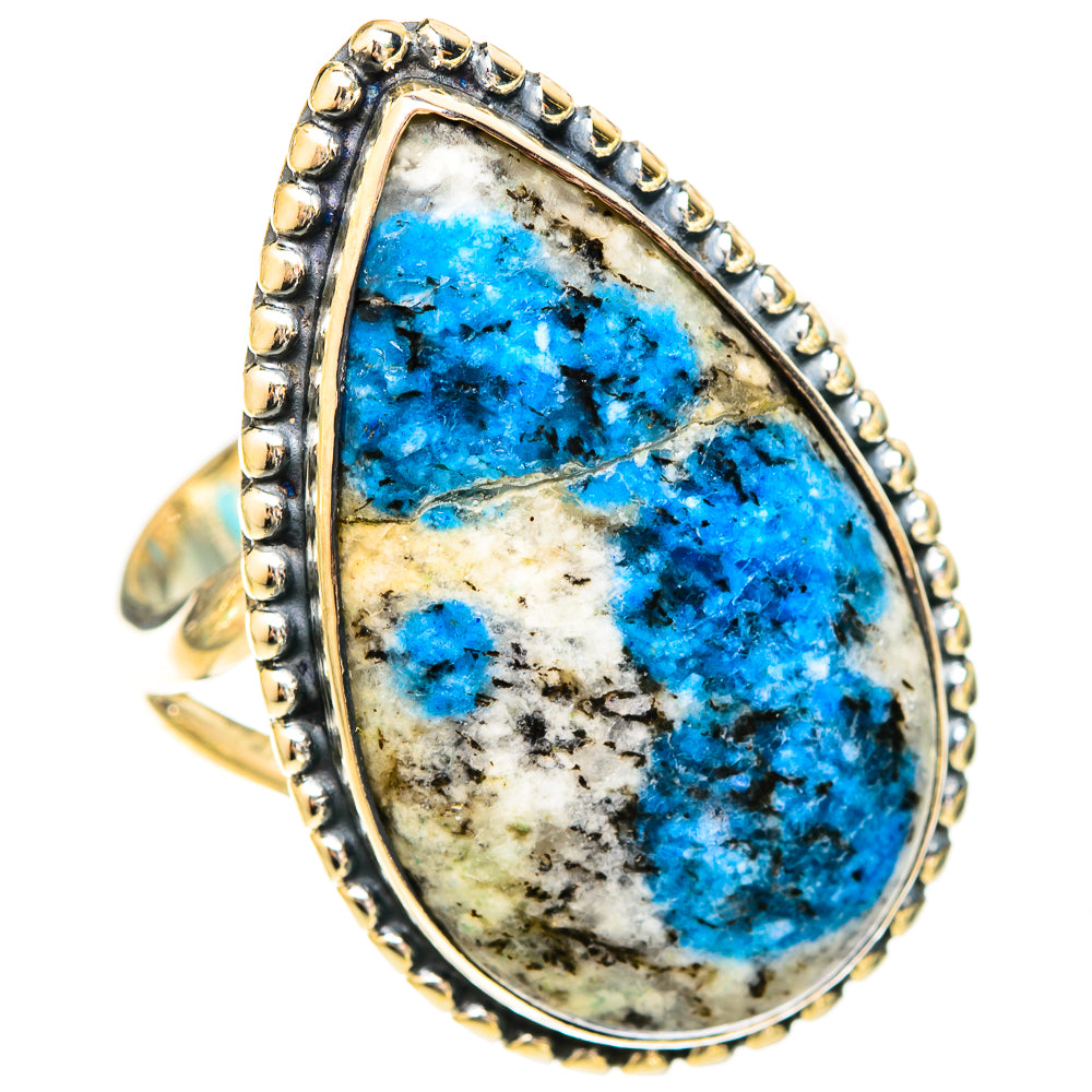 K2 Blue Azurite Rings handcrafted by Anasilvercos - RING121233 - Photo 2