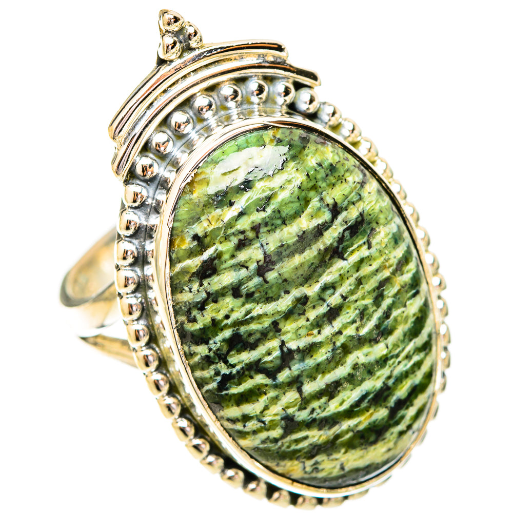 Green Swiss Opal Rings handcrafted by Anasilvercos - RING121250 - Photo 2
