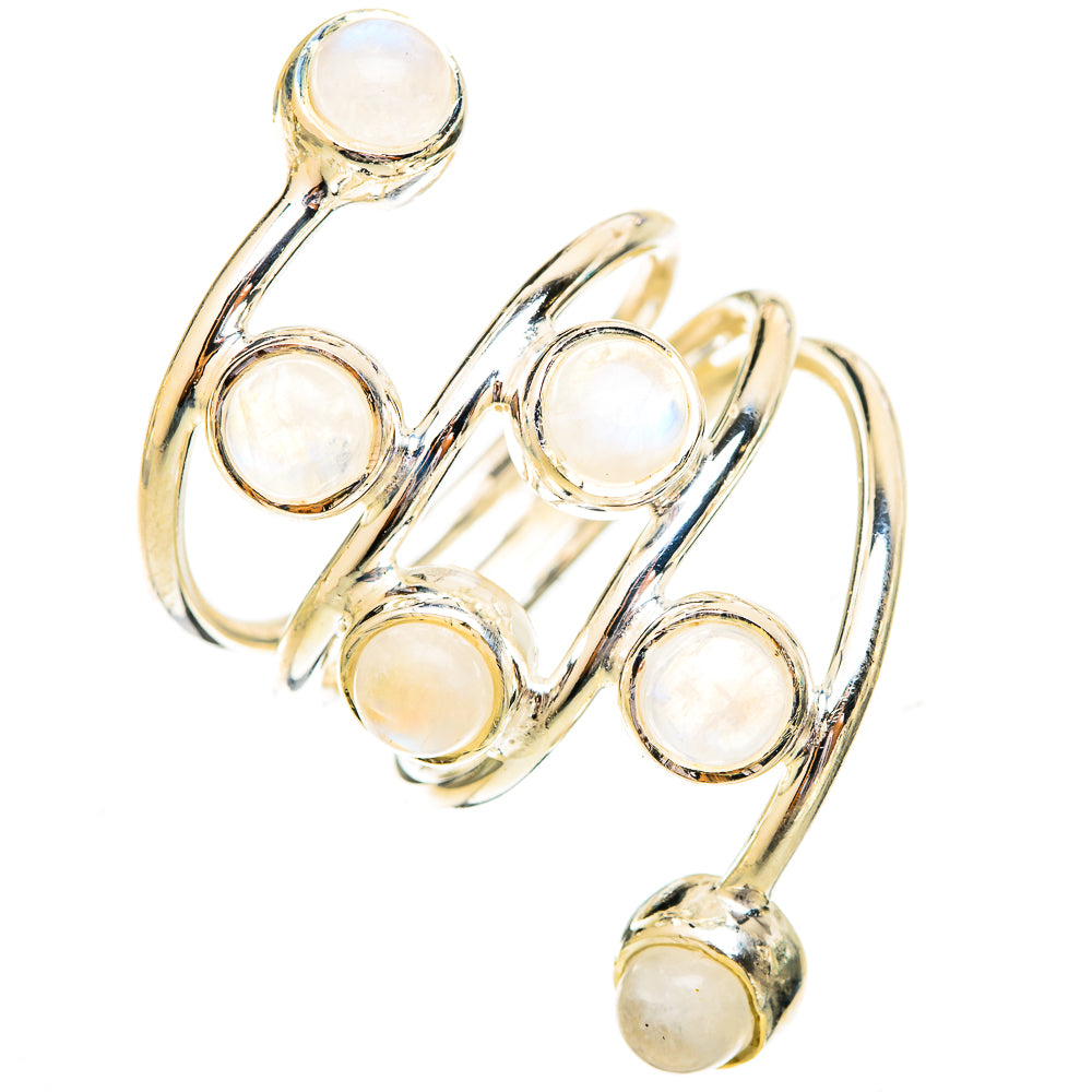 Rainbow Moonstone Rings handcrafted by Anasilvercos - RING121270 - Photo 2