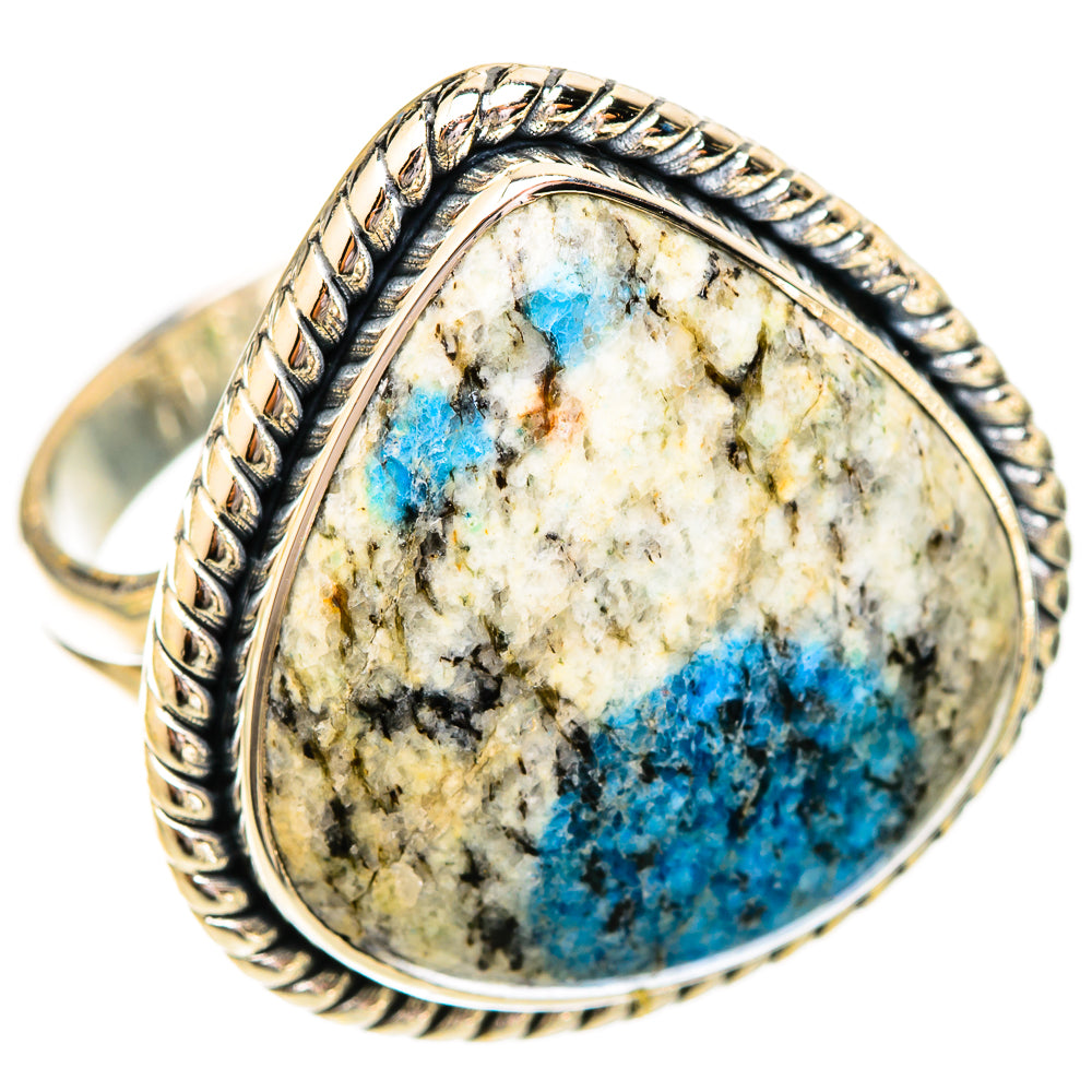 K2 Blue Azurite Rings handcrafted by Anasilvercos - RING121288 - Photo 2
