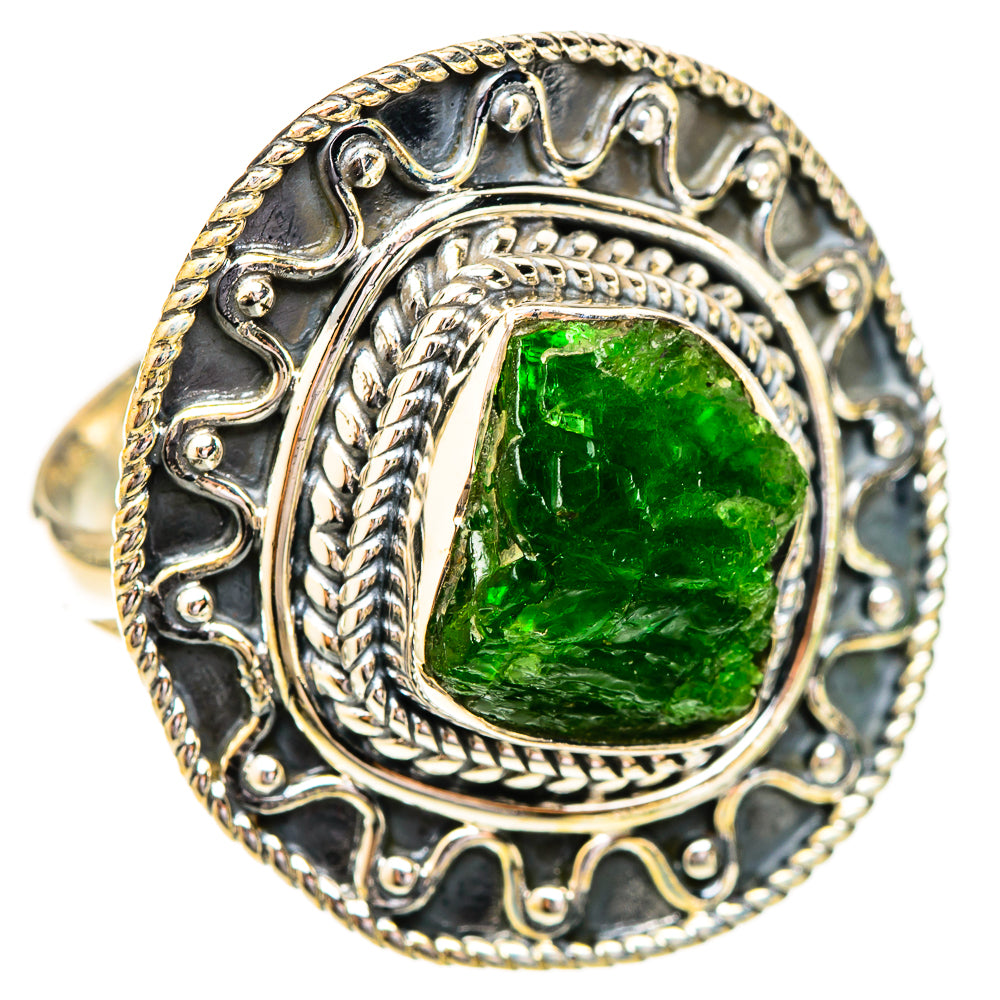 Chrome Diopside Rings handcrafted by Anasilvercos - RING121301 - Photo 2