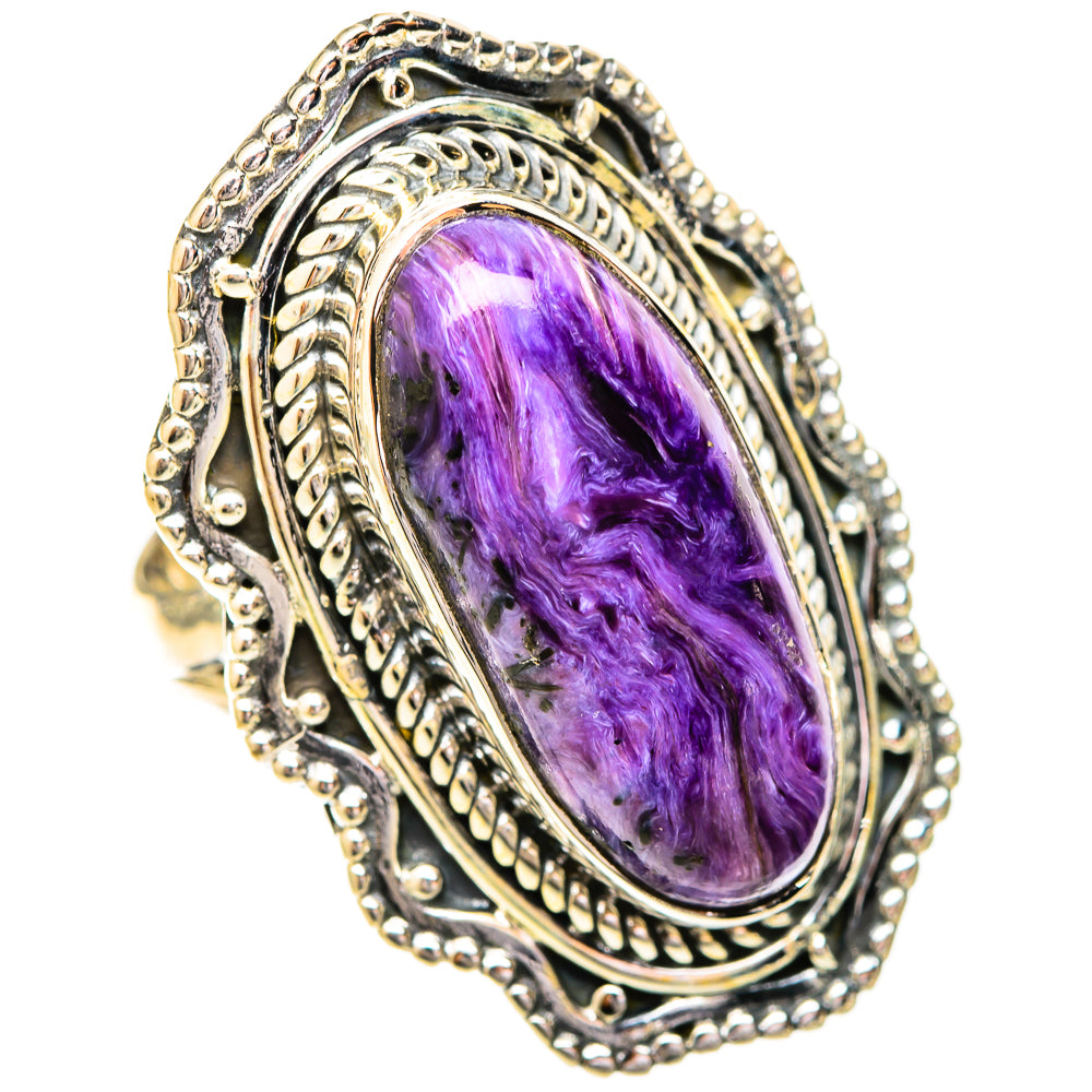 Charoite Rings handcrafted by Anasilvercos - RING121308 - Photo 2
