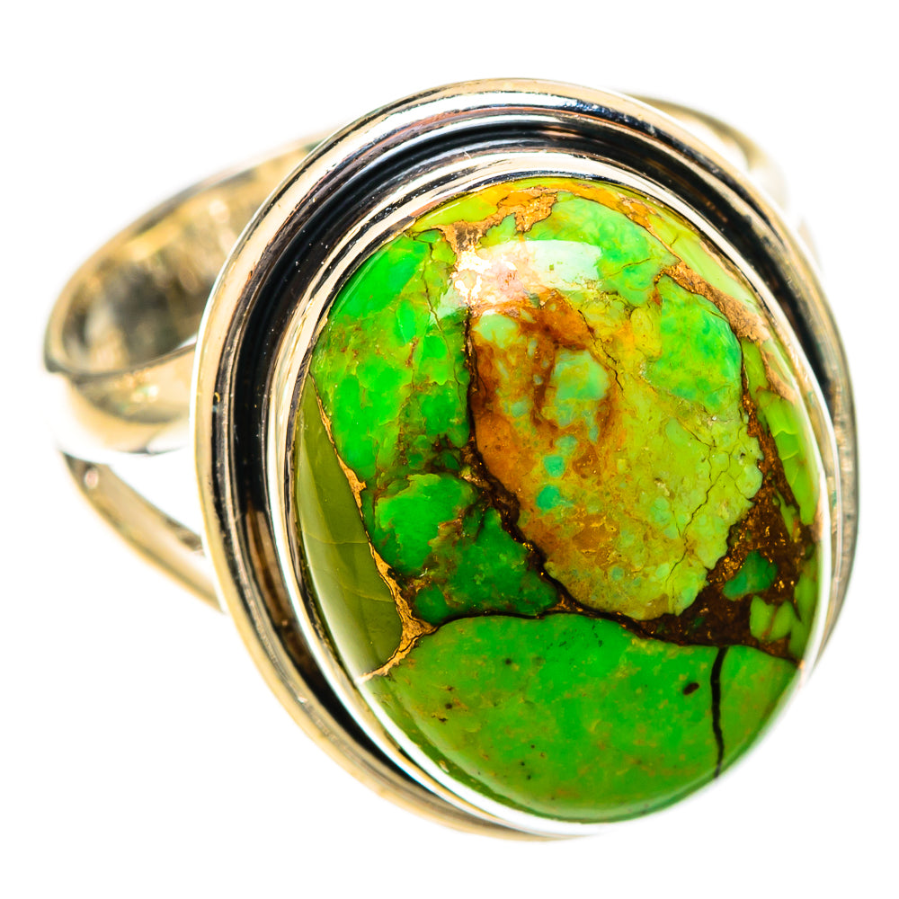 Green Copper Composite Turquoise Rings handcrafted by Anasilvercos - RING121337 - Photo 2