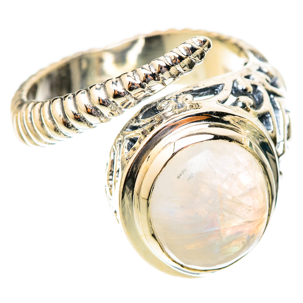 Rainbow Moonstone Rings handcrafted by Anasilvercos - RING121355 - Photo 2